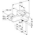 Смеситель для ванны и душа Kludi Renon 426910575, хром